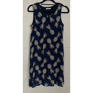 Maurices Pineapple Vacation Midi Dress Siz S Sleeveless Lightweight Beach Hippie